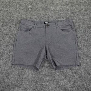 STEELE Stretch Shorts Mens 31 Blue Gray 6'' Casual Polyester Blend